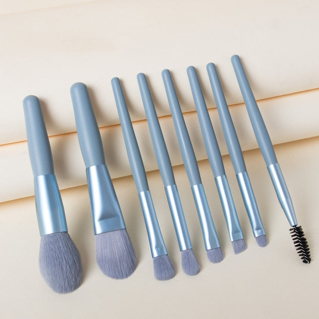 8-Piece Travel Brush Set With Case